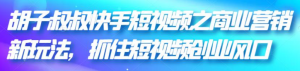 快手短视频商业营销引流变现技巧课程-