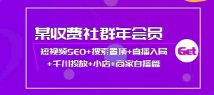 短视频seo霸屏：短视频SEO+搜索置顶+直播入局+千川投放+小店+商家自播篇-