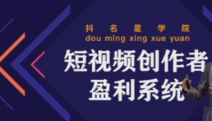 短视频创作者盈利系统课程：实战落到教学，教你利用短视频创作赚钱-