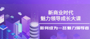 魅力领导成长大课：如何成为一名魅力老板（26节课时）-